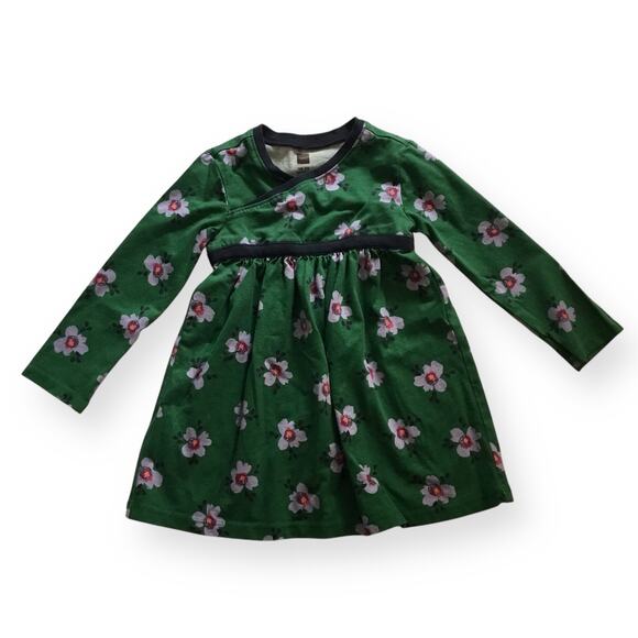 Tea Collection Kelvingrove floral wrap neck dress - Picture 1 of 4